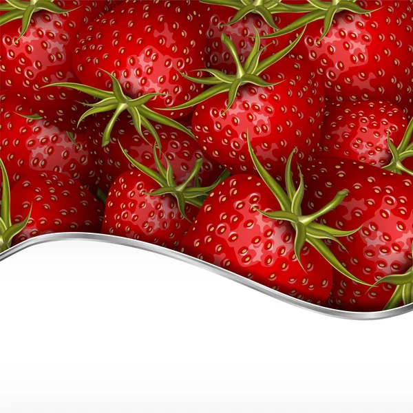Φρέσκο φόντο φράουλα — Διανυσματικό Αρχείο