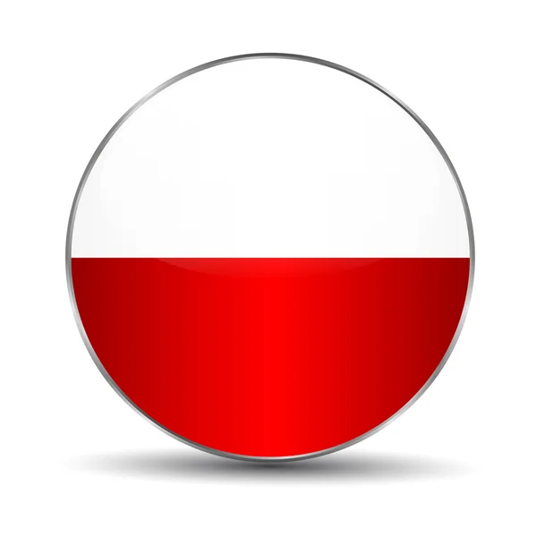 Bandera de Polonia — Vector de stock