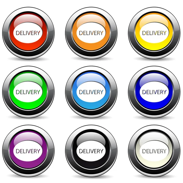 Button delivery — Stock Vector