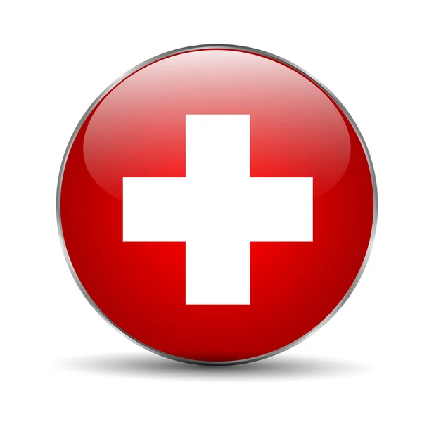 Bandiera svizzera — Vettoriale Stock