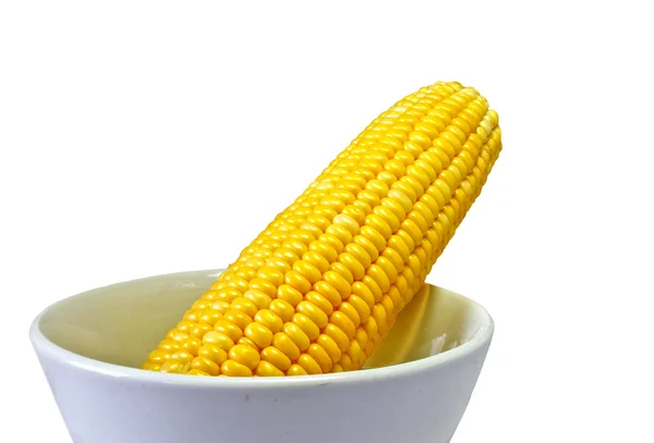 Espiga de milho em uma tigela — Fotografia de Stock
