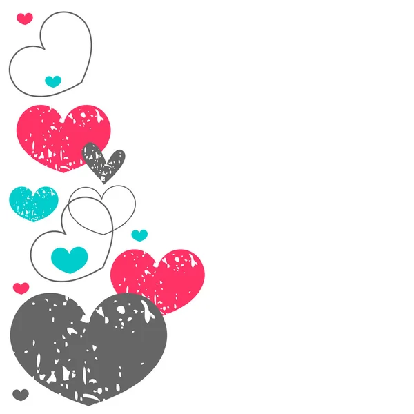 Valentine background design with hearts — Stock Vector