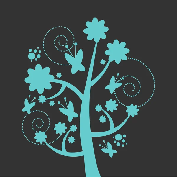 Vackra dekorativa tree design — Stock vektor