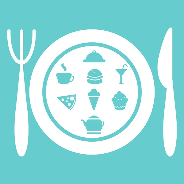 Restoran Menü kartı besin öğeleri — Stok Vektör