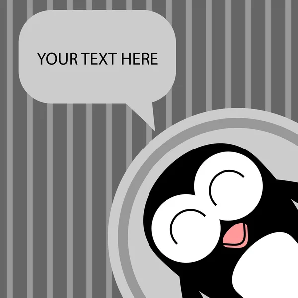 Niedliche Baby-Pinguin-Grußkarte — Stockvektor