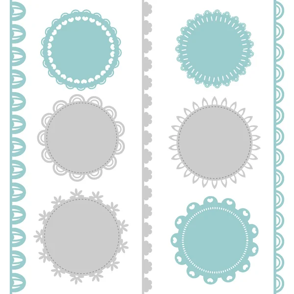 Lace elements set — Stock Vector