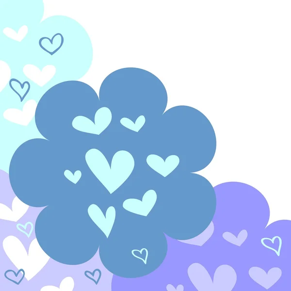 Un fondo lindo con corazones — Vector de stock