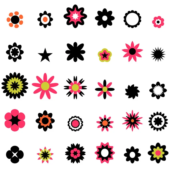 Decorative flowers for scrapbook — Stock Vector