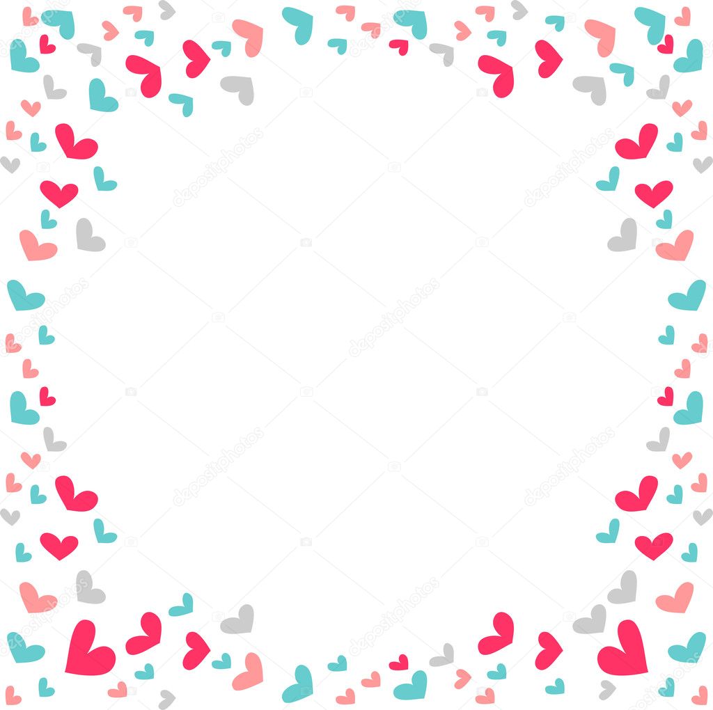 Simple romantic background with hearts