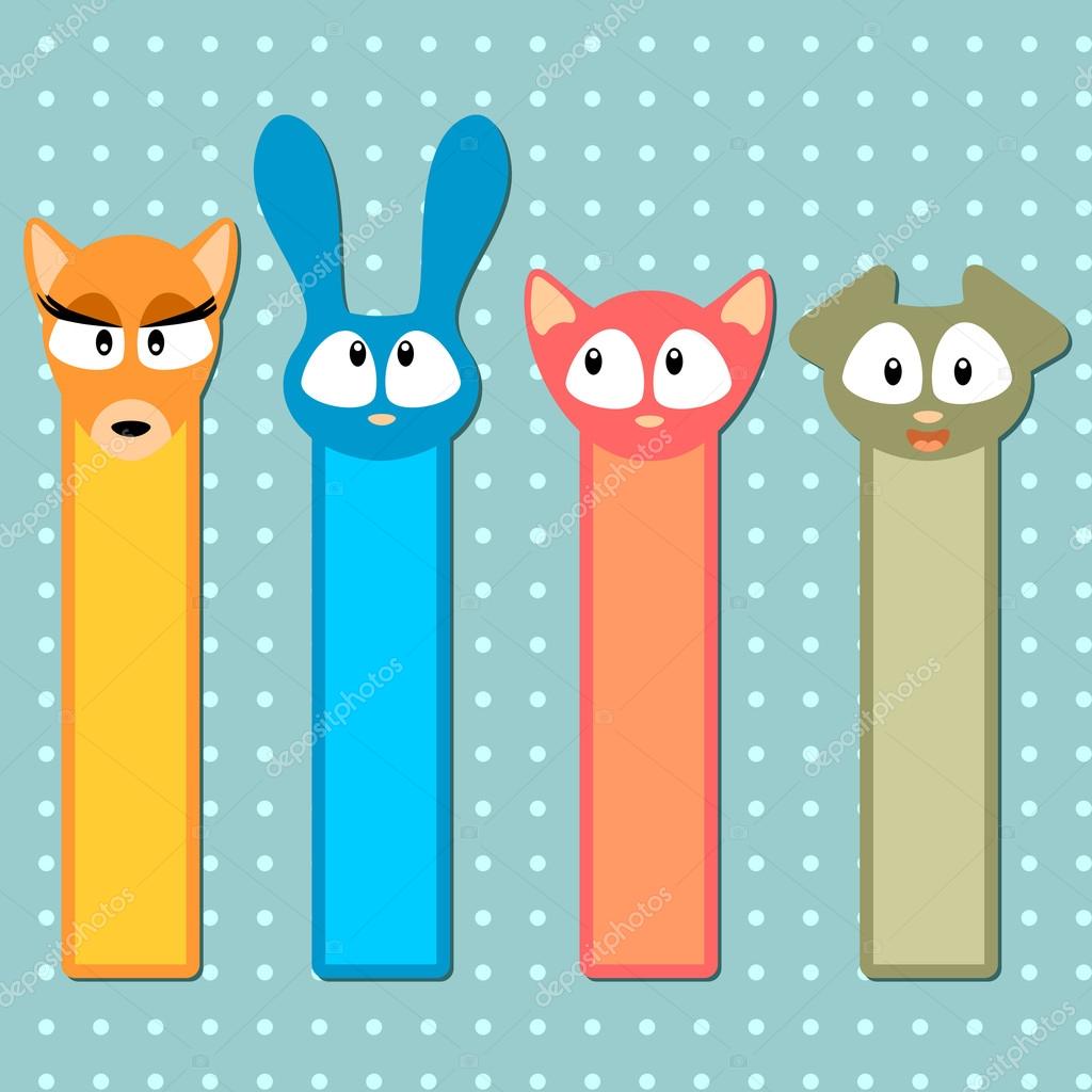 Cute animal bookmarks Stock Vector Image by ©littlepaw #12059836 Cute animal bookmarks Stock Vector Image by ©littlepaw #12059836