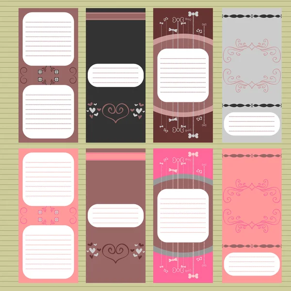 Beautiful cards set — Stock Vector