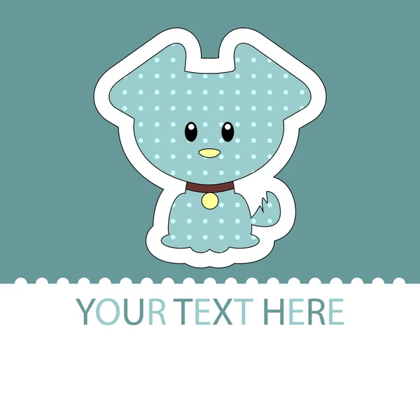 Cute little puppy card — Stock Vector