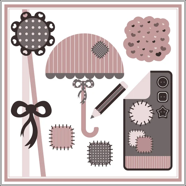 Jolis éléments pour scrapbook — Image vectorielle