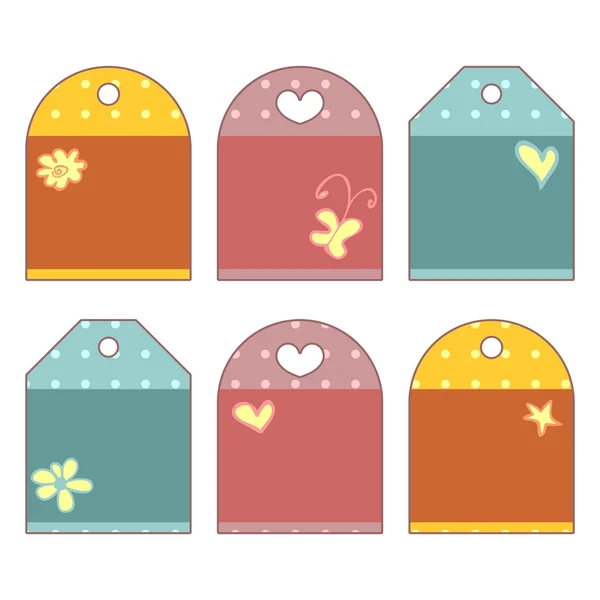 Decorative tags set — Stock Vector