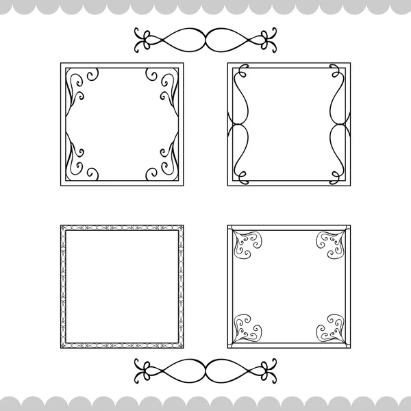 Klasik kaligrafik çerçeveler — Stok Vektör