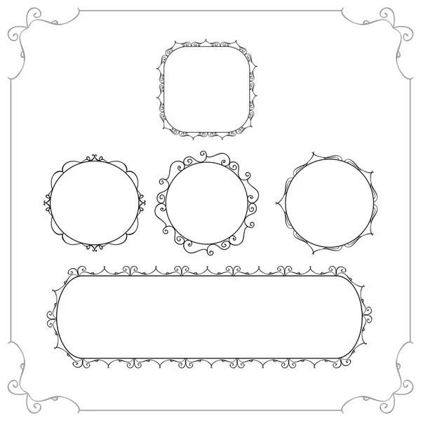 Vintage kalligrafische frames — Stockvector