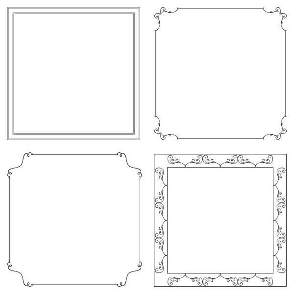 Vintage calligraphic frames