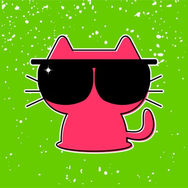 güneş gözlüklü şirin komik kedi