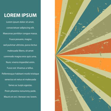 Retro vektör kartı şablonu