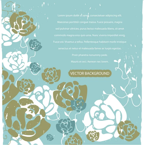 Fondo vectorial con rosas — Vector de stock