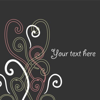 güzel tasarlamak vektör kartı swirls ile
