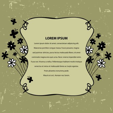 güzel vektör çerçeve çiçek ile dekore edilmiştir.