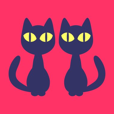 iki kedi ile basit kart