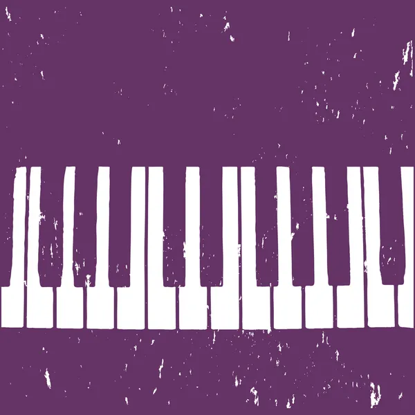 Grunge-Hintergrund mit Piano — Stockvektor