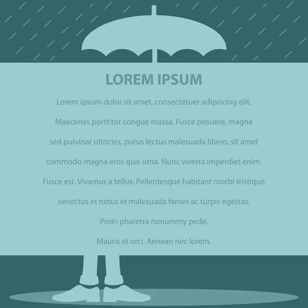 Fondo lluvioso con lugar para su texto — Vector de stock