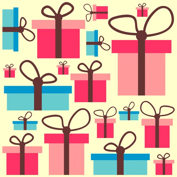 Seamless pattern with gift boxes — Stock Vector