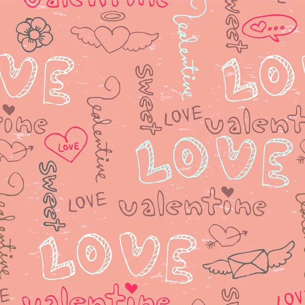 Valentine seamless pattern — Stock Vector