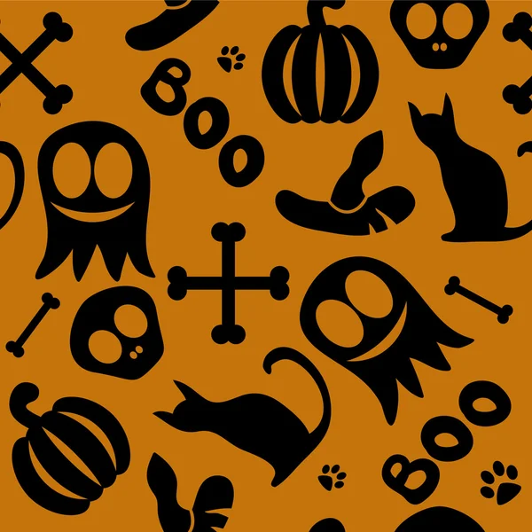 Patrón divertido sin costuras para Halloween — Vector de stock