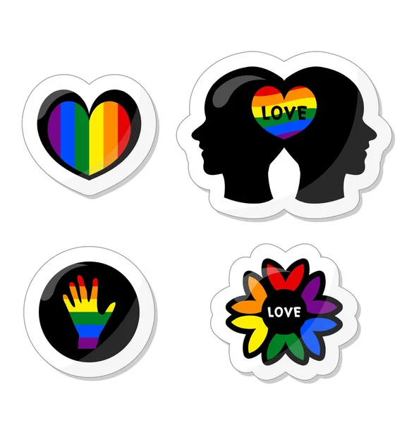 Set of LGBT stickers — Stock Vector