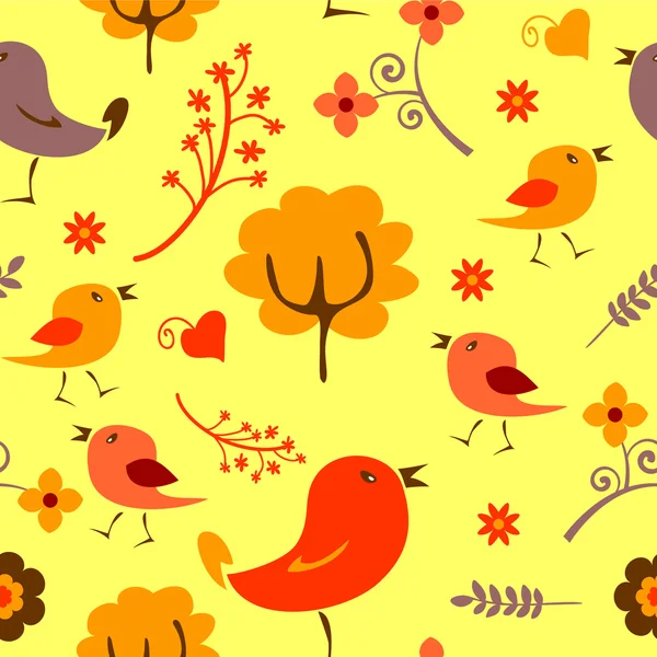 Fondo sin costuras tema de otoño — Vector de stock