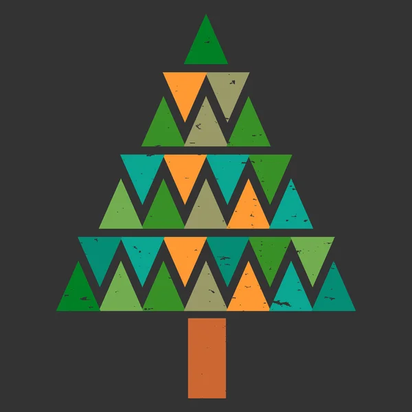 Carte d'arbre de Noël abstraite — Image vectorielle