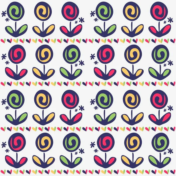 Beautiful seamless pattern with flowers — Stock Vector