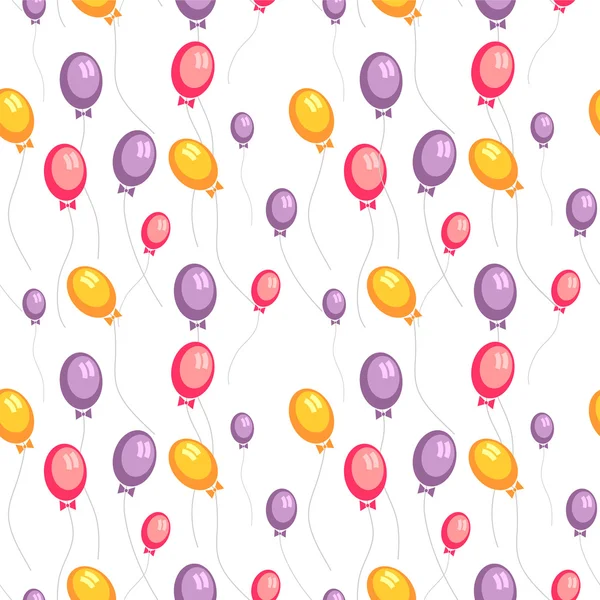 Naadloze patroon met kleurrijke ballonnen — Stockvector