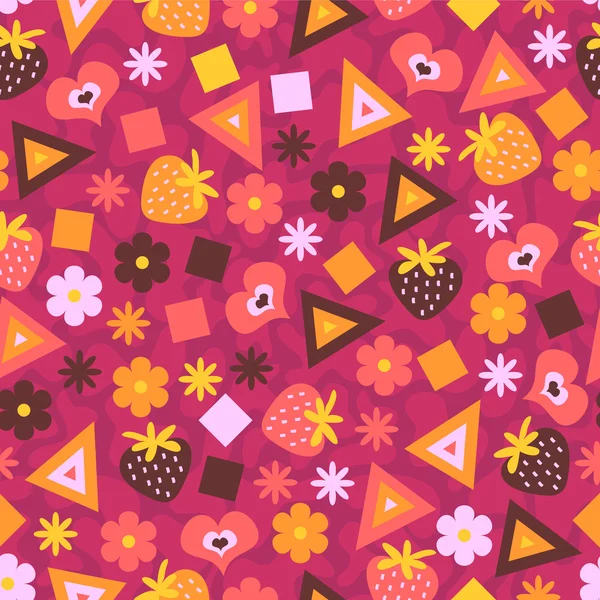 Beautiful seamless pattern with flowers — Stock Vector