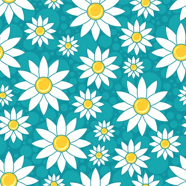 Mooi naadloos patroon met bloemen — Stockvector