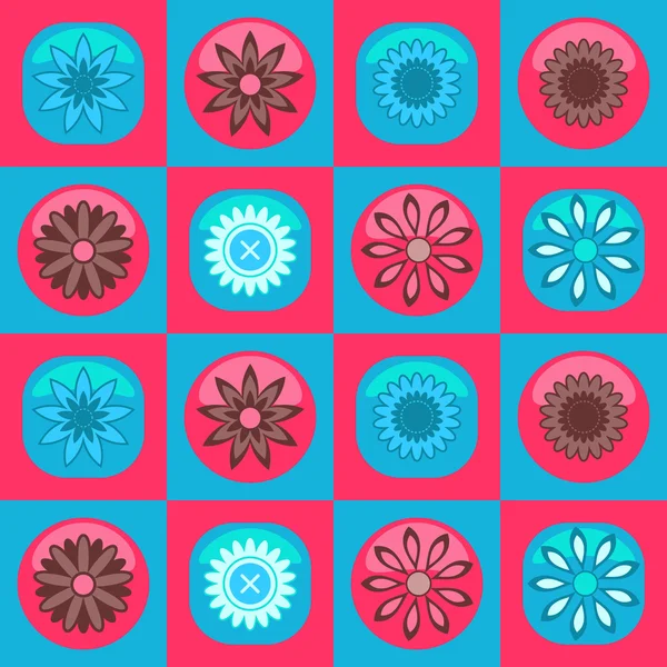 Beautiful seamless pattern with flowers — Stock Vector