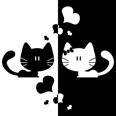 şirin çift yavru kedi romantik resimler