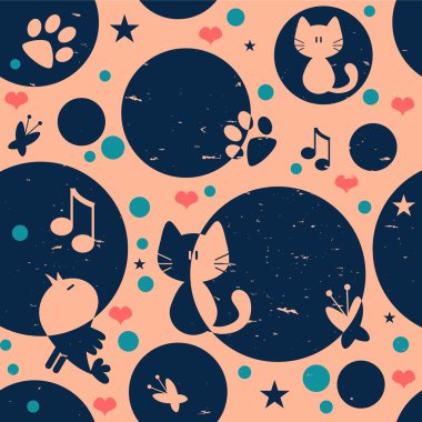 şirin çocukça Dikişsiz desen tasarım