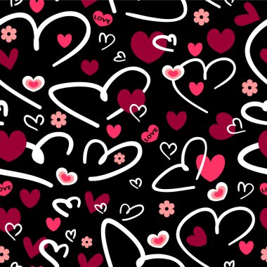 güzel romantik seamless modeli yürekleri