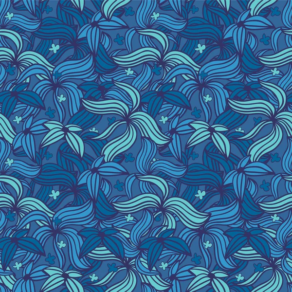 Blå seamless mönster design — Stock vektor