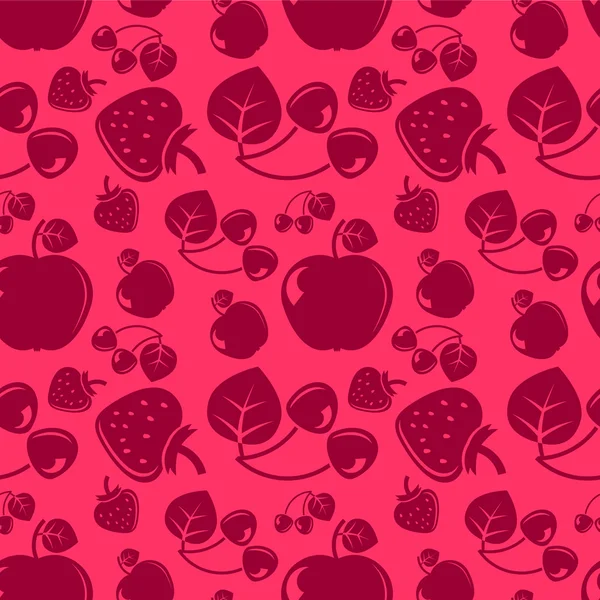 Modèle sans couture avec des fruits doux — Image vectorielle