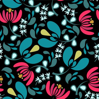 Güzel çiçeklerle kusursuz desen