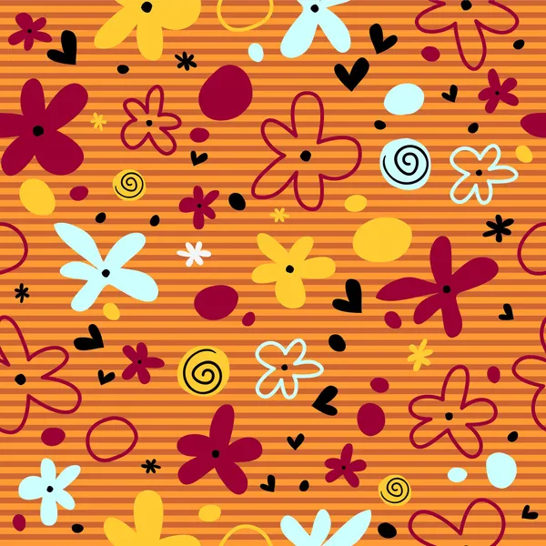 Mooi naadloos patroon met bloemen — Stockvector