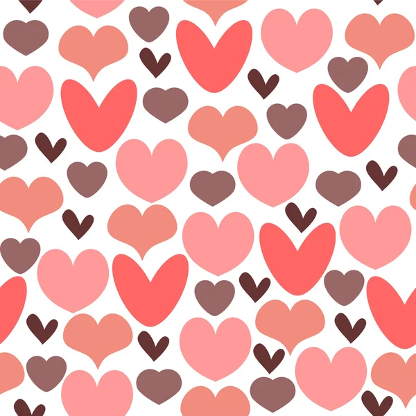 Romantic seamless pattern with hearts — Stock Vector