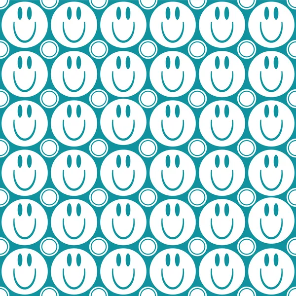 Seamless pattern with smiling faces — Stock Vector