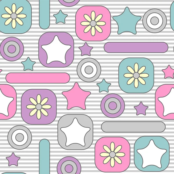 Cute childish seamless pattern design — Stock Vector